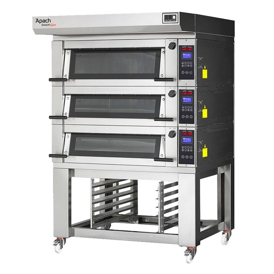 Печь подовая APACH E4LK6S DPBI-T (с подставкой, с направляющими) Печь подовая APACH E4LK6S DPBI-T (с подставкой, с направляющими)