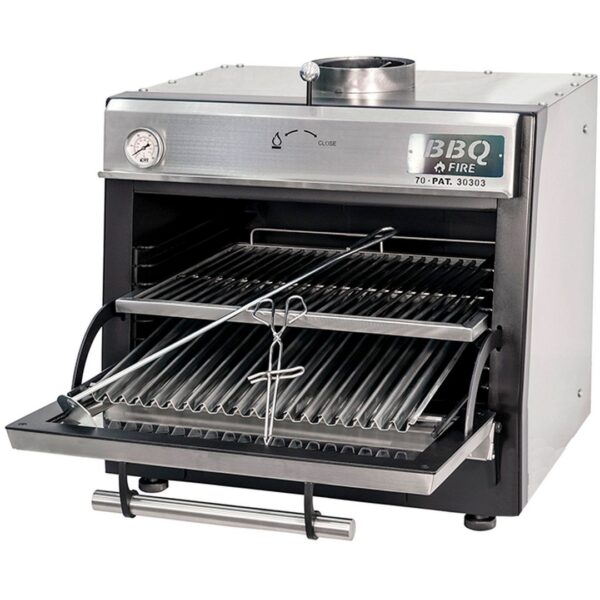 Печь на твердом топливе (хоспер) Bbqfire BR-70 INOX