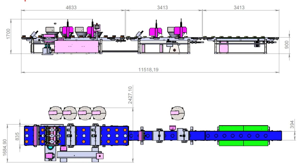 Линия пропитки и промазки круглых тортов