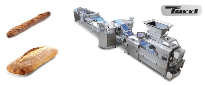 Линия Turri по производству чиабатты и пинсы с системой тензометрии (контролем веса заготовок)