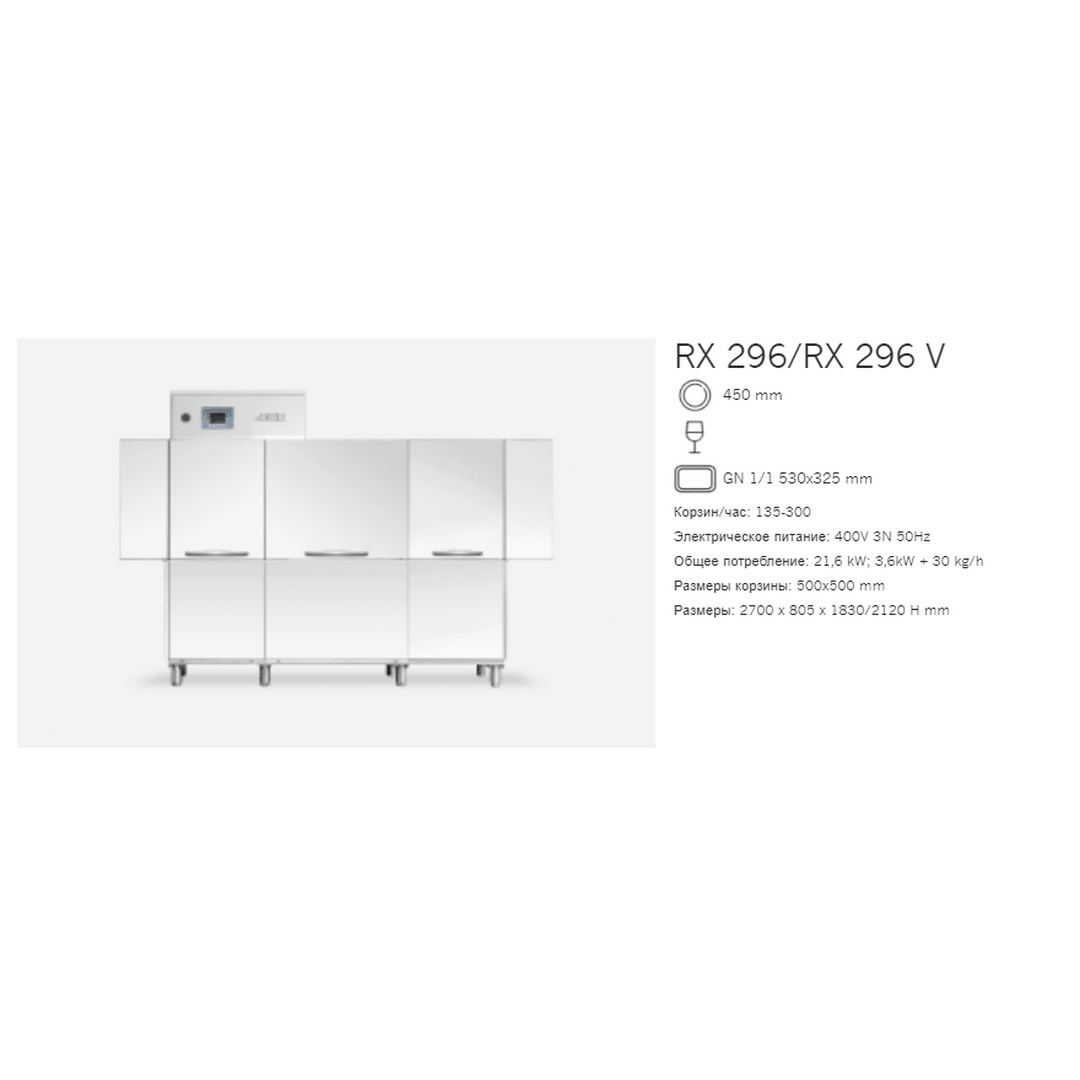 Машина посудомоечная Dihr RX 296 DX+DDE+HR10+DRA184MT 2 ЧАСТИ