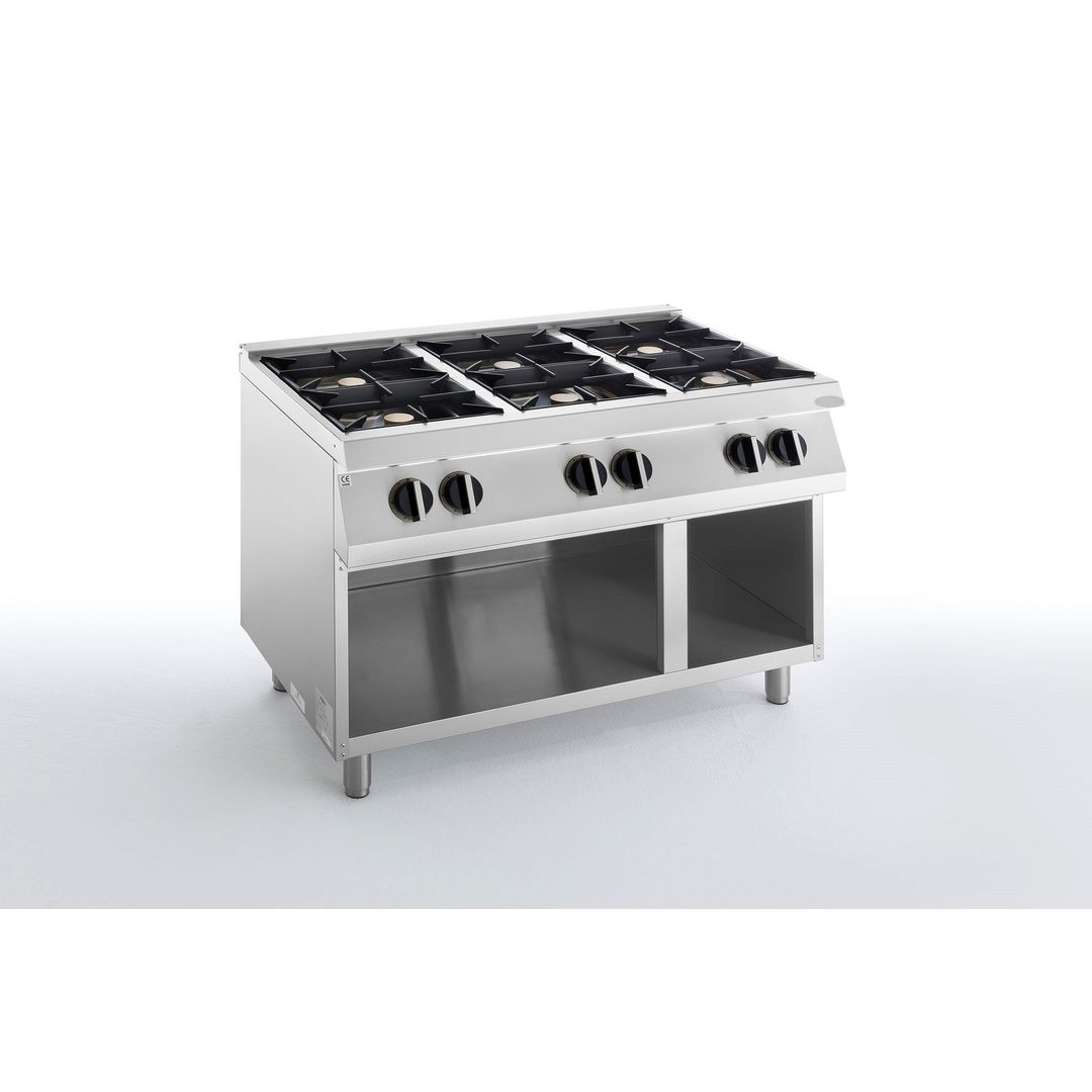 Плита газовая 6-ти конфорочная APACH SLRRG127CS