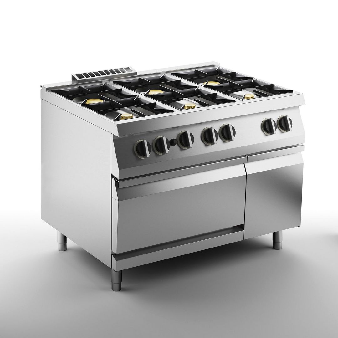Плита газовая 6-ти конфорочная APACH SLRRG127FGCS