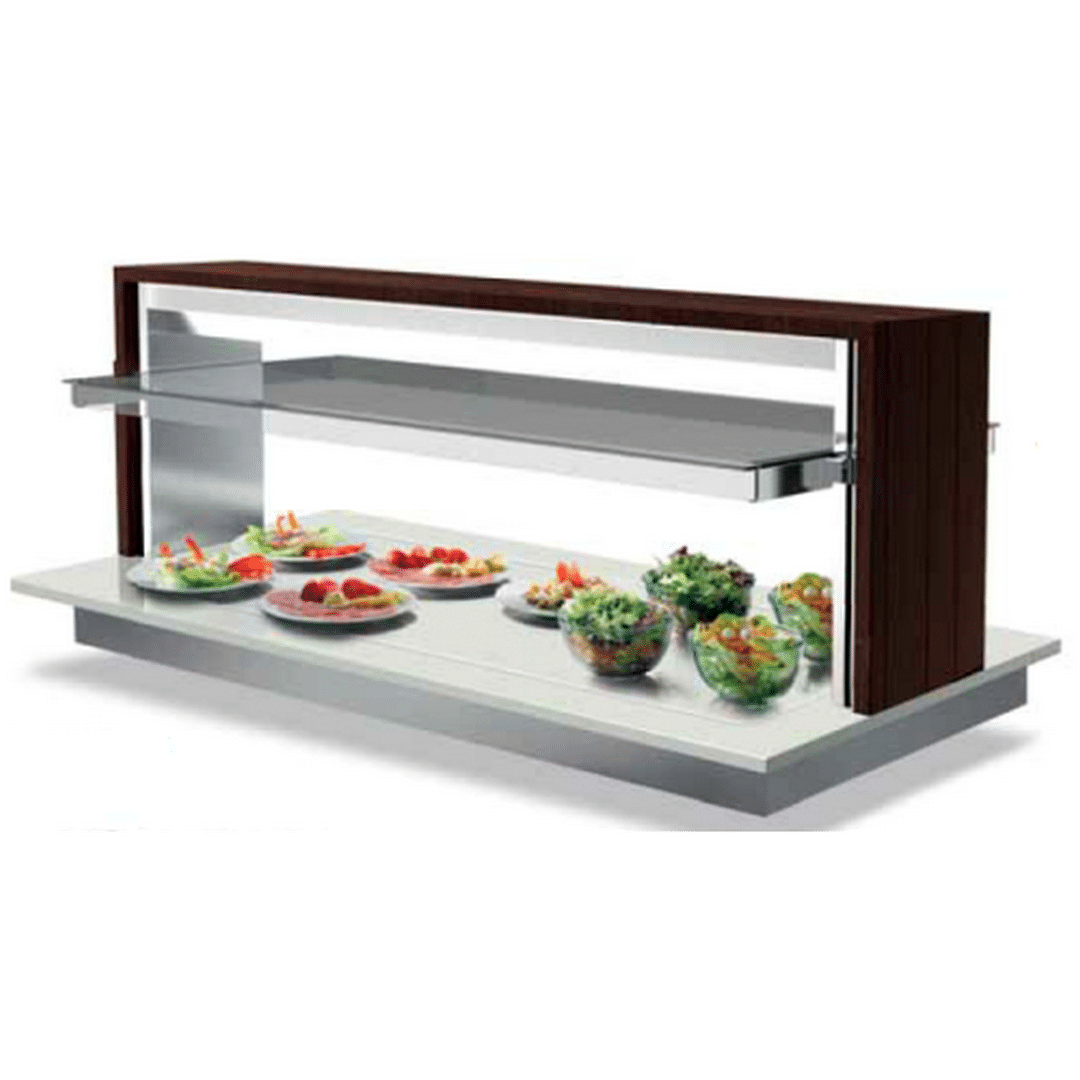 Прилавок Enofrigo DOGE ISOLA V-CURVO SVT FISSA QPC 1400 Черный ВСТР.
