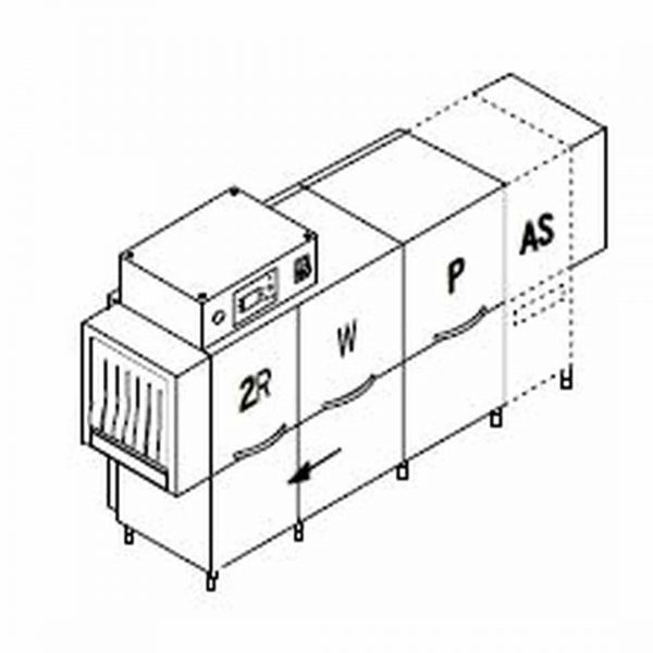 Машина посудомоечная DIHR RX 326 AS DX+DDE+HRP30 (Деление на 2 части)