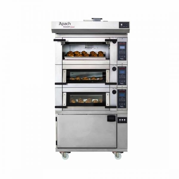 Печь подовая APACH E2K6P DPBI-T (без козырька, с подставкой, с направляющими)