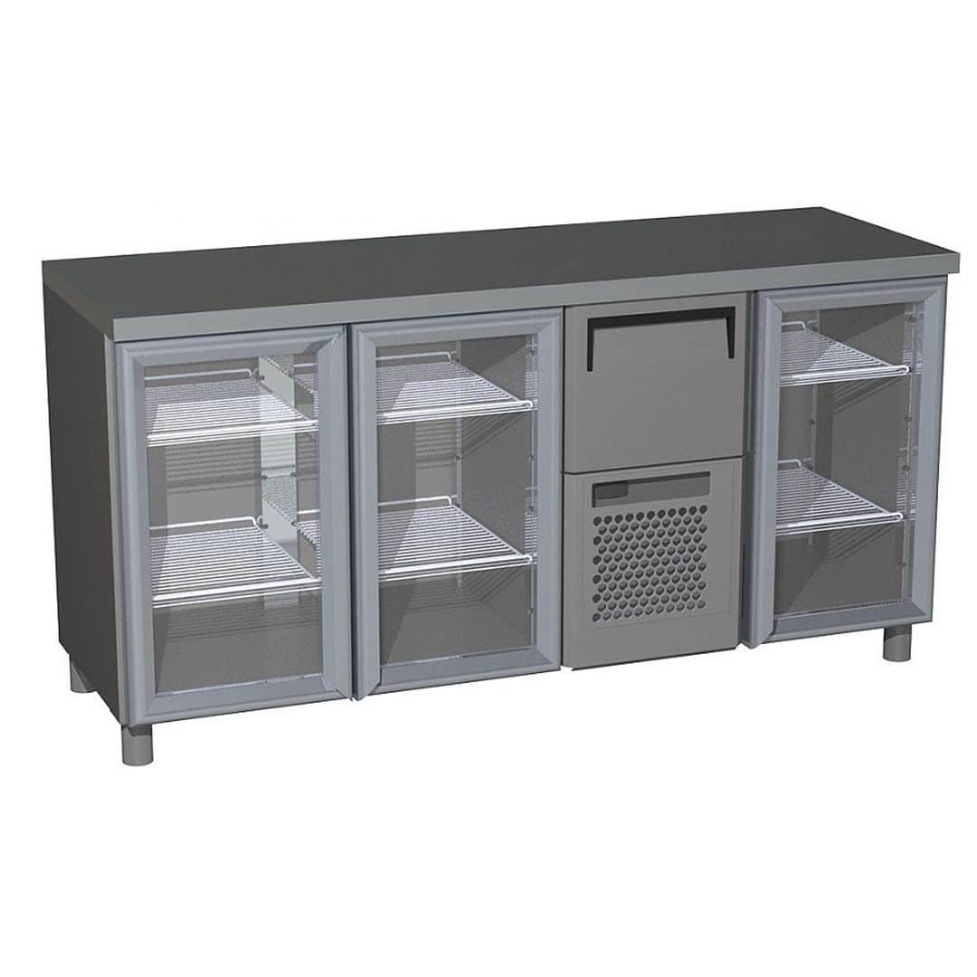 Стол холодильный Полюс Т57 М3-1 9006-1 Bar-360 (серый)