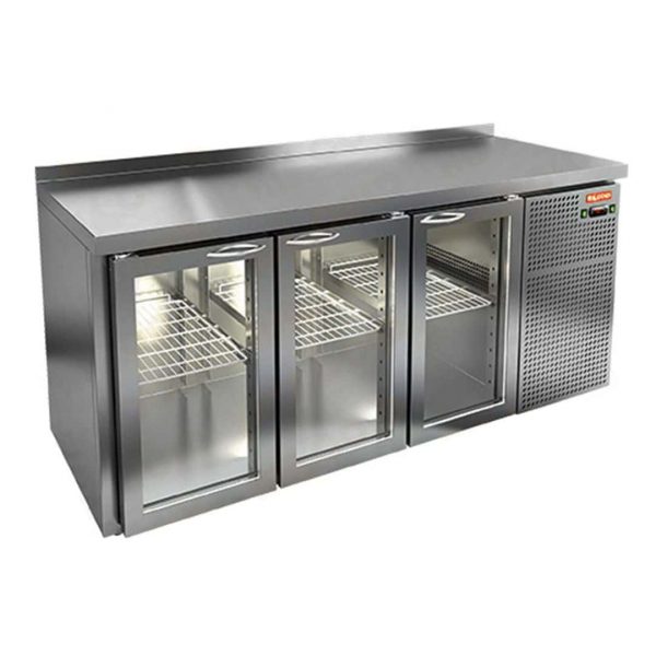 Стол с охлаждаемым шкафом Hicold GNG 111 BR2 HT (Со стеклянными дверьми, без столешницы)