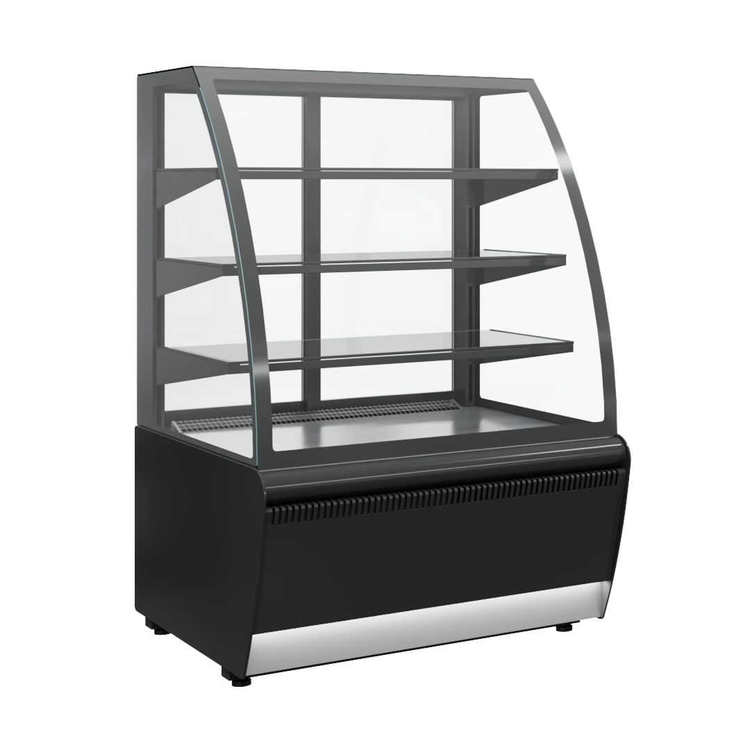 Витрина кондитерская Полюс K70 VM 0,9-2 (открытая) серо-черный