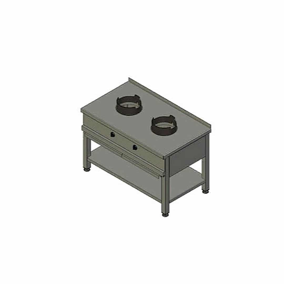 Плита газовая Вулкан-Heidebrenner KSW 02 Wok (Для магистрального газа)