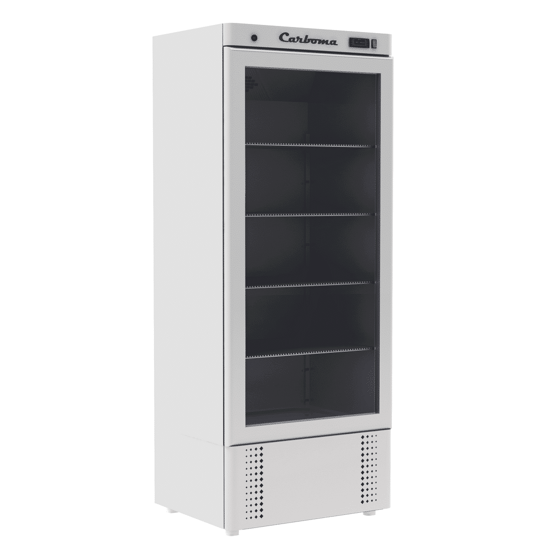 Шкаф со стеклянными дверьми Полюс R700 С Carboma INOX