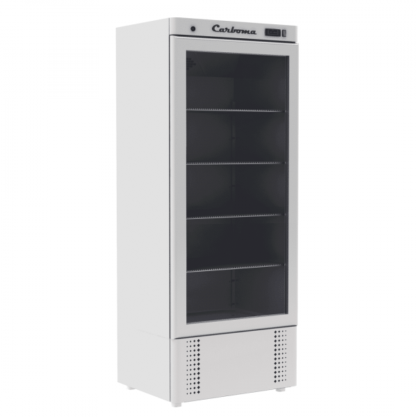Шкаф со стеклянными дверьми Полюс V560 С Carboma INOX