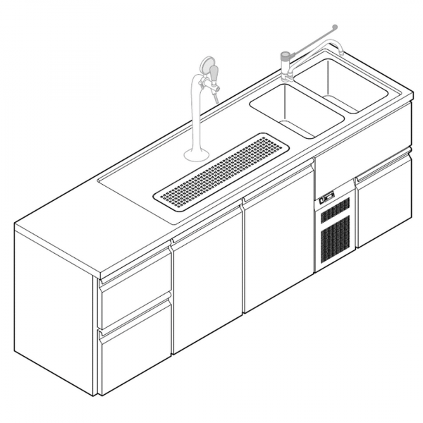 Станция барная Пивная APACH CHEF LINE LBBS2579SP5112