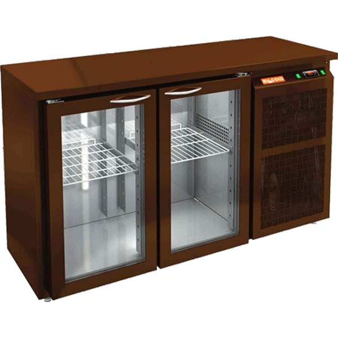 Стол с охлаждаемым шкафом Hicold BNG 11 BR2 HT BAR (Со стеклянными дверьми)