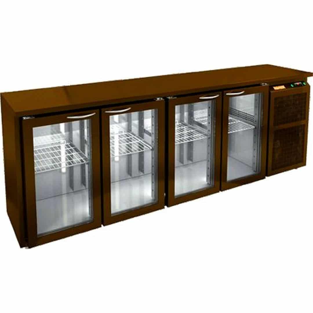Стол с охлаждаемым шкафом Hicold BNG 1111 BR2 HT BAR (Со стеклянными дверьми)