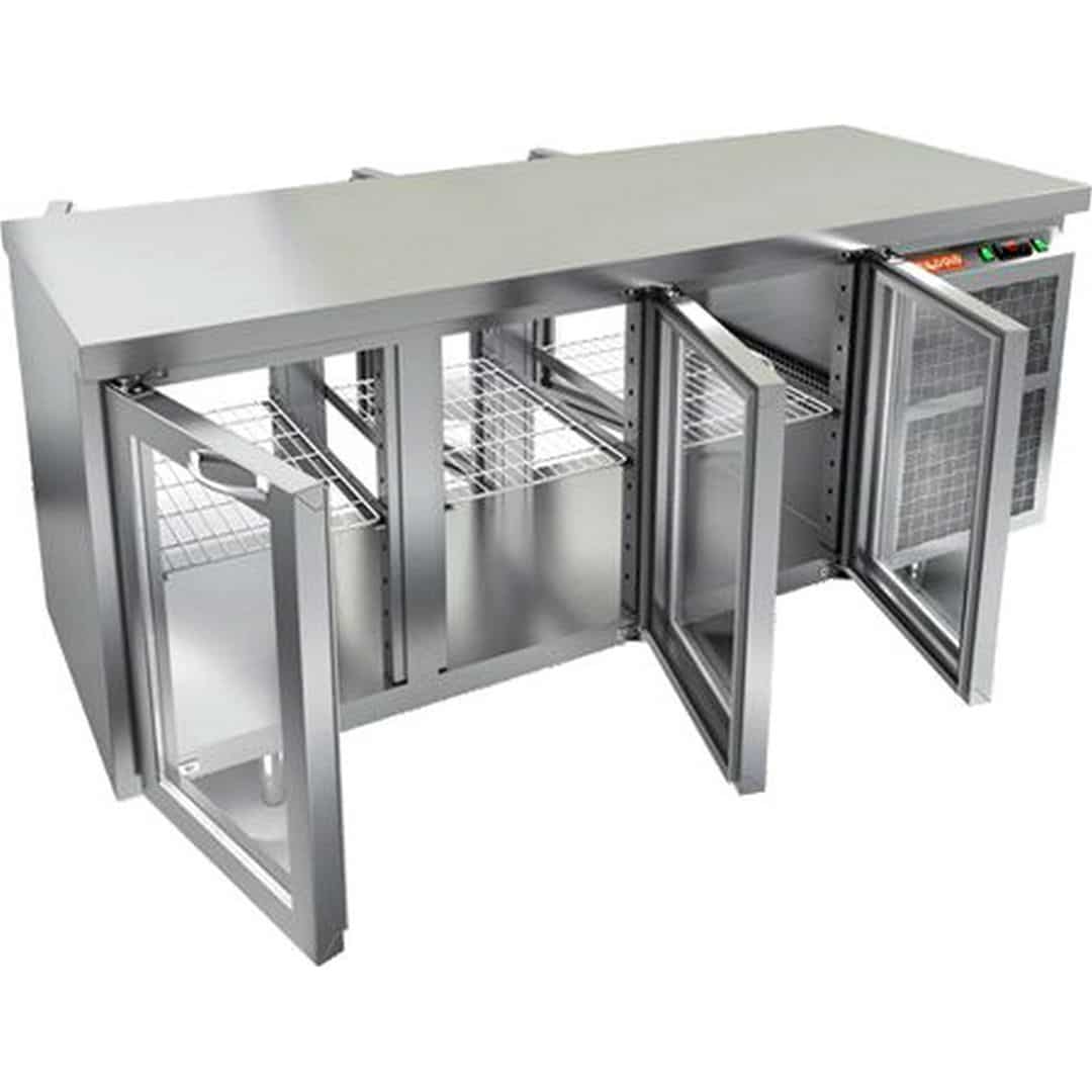 Стол с охлаждаемым шкафом Hicold GNG T 111/HT (Со стеклянными дверьми)