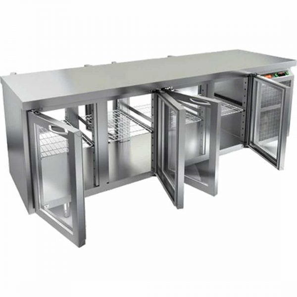 Стол с охлаждаемым шкафом Hicold GNG T 1111/HT (Со стеклянными дверьми)