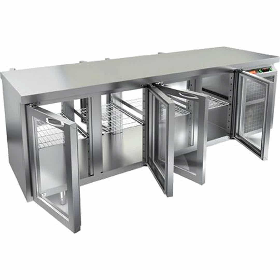 Стол с охлаждаемым шкафом Hicold GNG T 1111/HT (Со стеклянными дверьми)