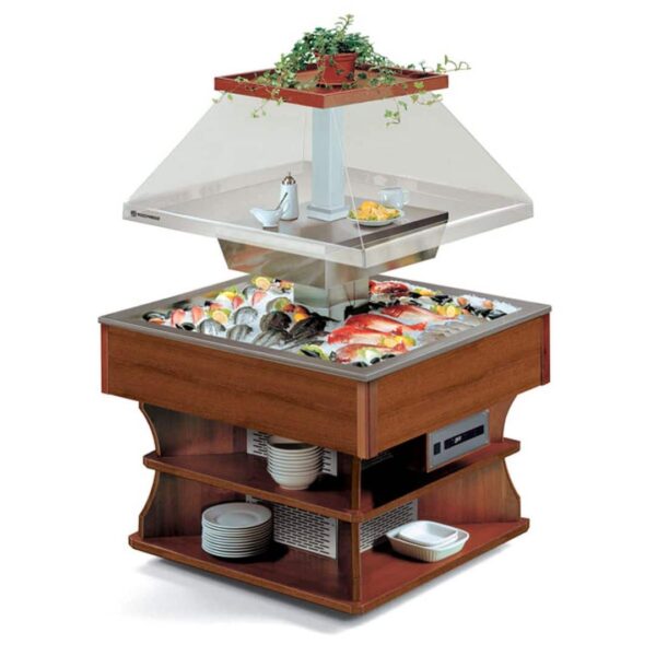 Стол шведский островной Tecfrigo OASI 4 M СВЕТ. ОРЕХ