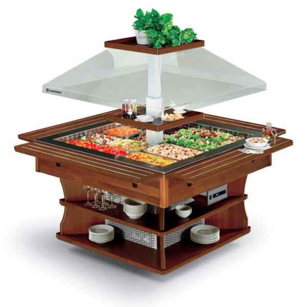 Стол шведский охлаждаемый OASI 8 M FISH ТЕМН.ОРЕХ