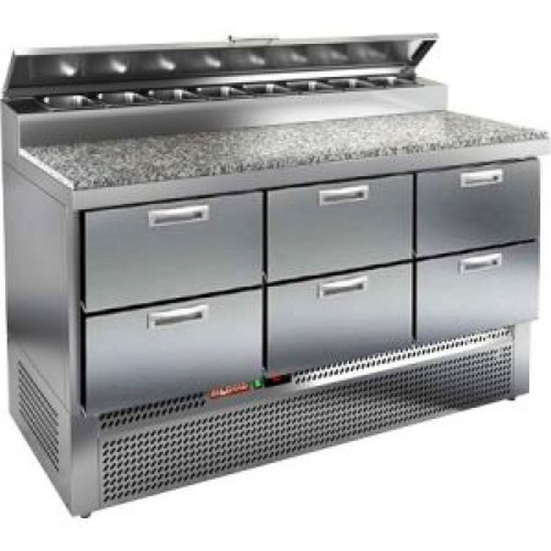 1 Стол для пиццы Hicold PZE2-222GN (1/6) с крышкой