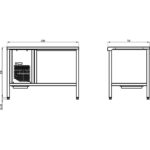 Стол холодильный Polair TT1,2GN-G