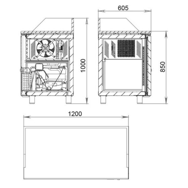 Стол холодильный Polair TM2pizza-G