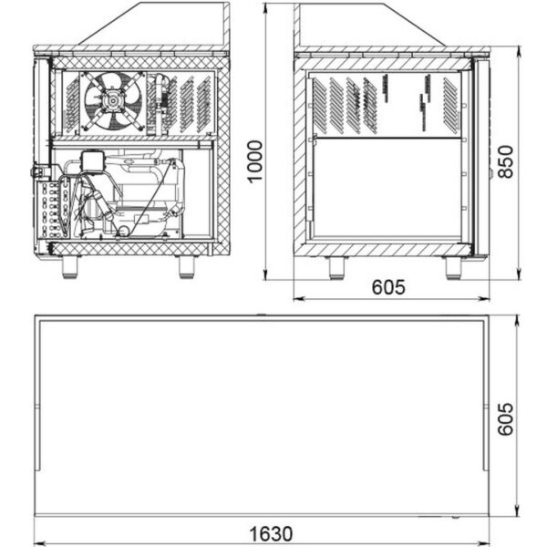 Стол холодильный Polair TM3pizza-GC