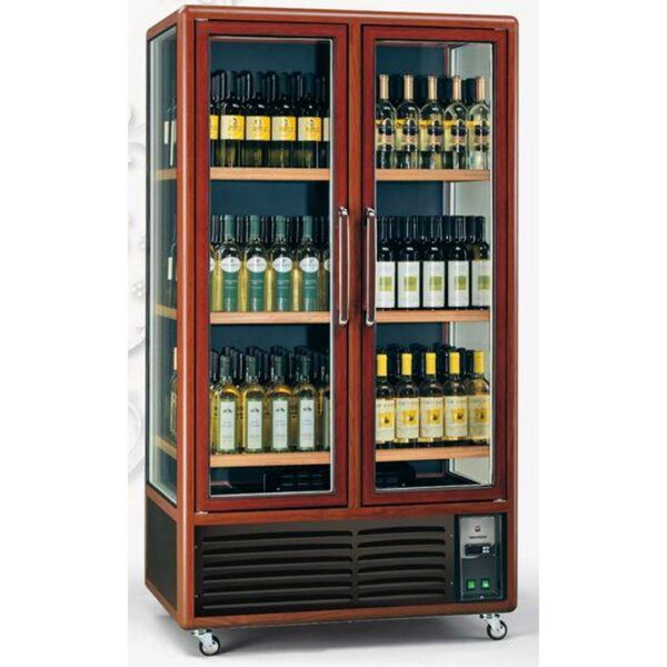 Шкаф винный вентилируемый ENOTEC 680 1TV/P металлический Темный орех