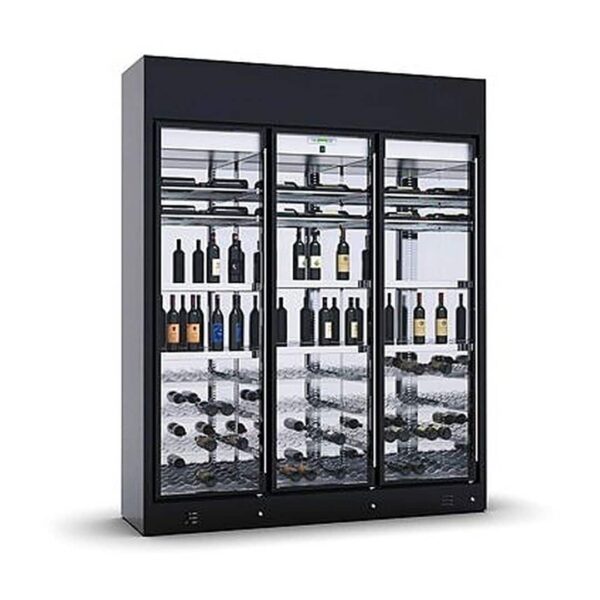 Шкаф винный Enofrigo Wine Library 20 Wall 3P H2200 VT (Черный, полки C+полки P)