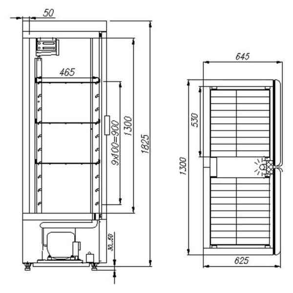 Шкаф холодильный Полюс ШХ-0,8 Inox