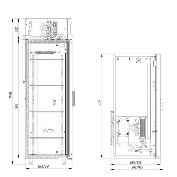 Шкаф холодильный Polair DM110-S (без канапе)