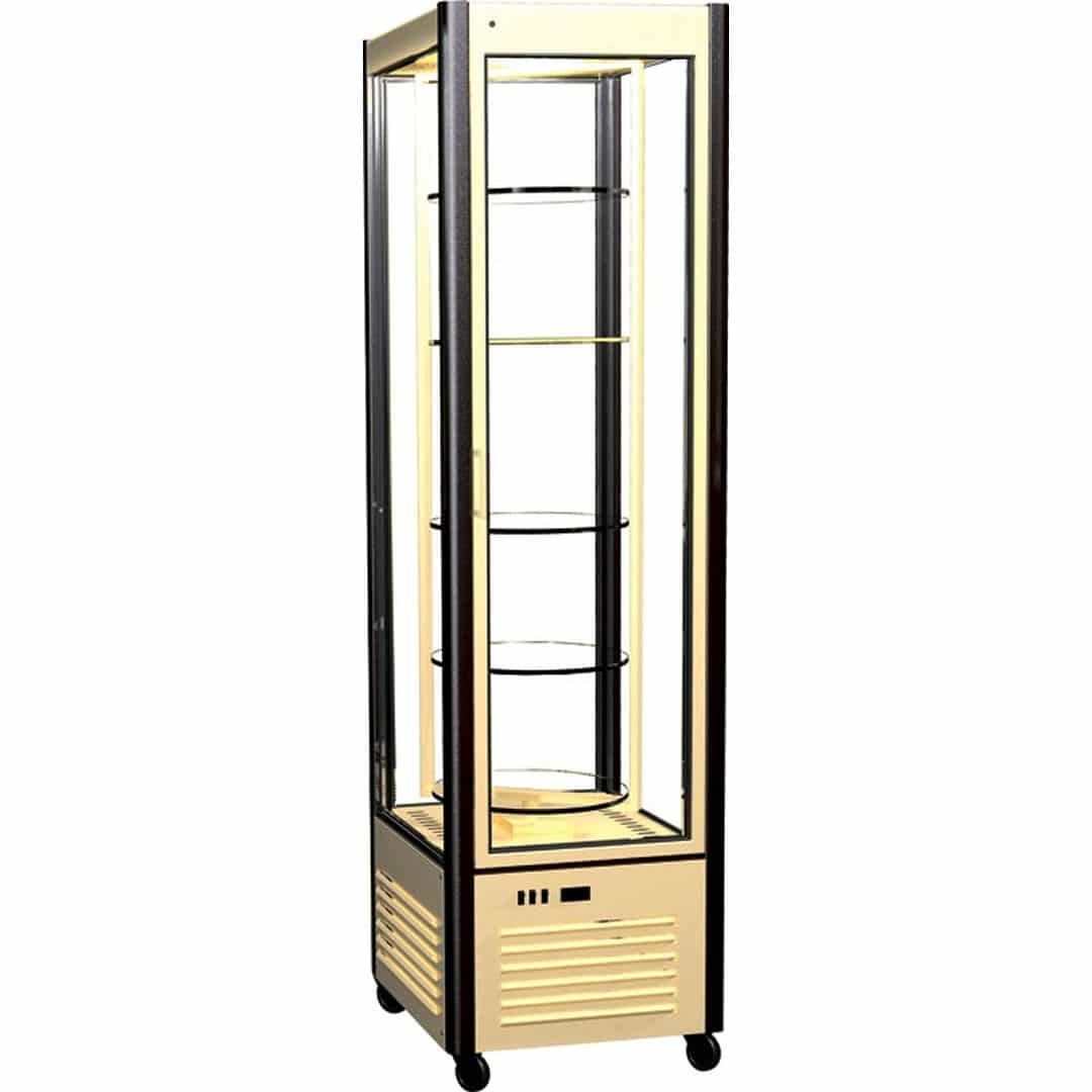 1 Шкаф холодильный Полюс D4 VM 400-2 (R400Cвр Carboma Люкс) Коричнево-золотой