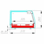 Настольная холодильная витрина Полюс АС37 SM 1,0-1
