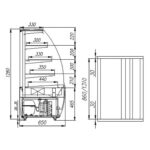 Витрина кондитерская Полюс Carboma ВХСв - 1,3д Техно