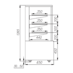 Витрина для шоколада Полюс ВХСв - 1,3д Carboma Сube