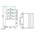 Витрина нейтральная Полюс 0,9 Carboma Cube