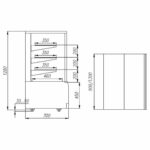 Витрина нейтральная Полюс 0,9 Carboma Cube