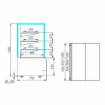 Витрина нейтральная Полюс 0,9 Carboma Cube