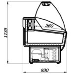 Витрина холодильная Полюс ВХС-1,8 Эко