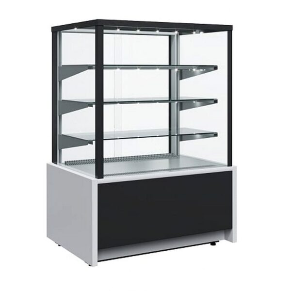 Витрина кондитерская Полюс ВХСВ-0,6Д Carboma Cube техно 9006-9005 (KC70 VM 0,6-1)