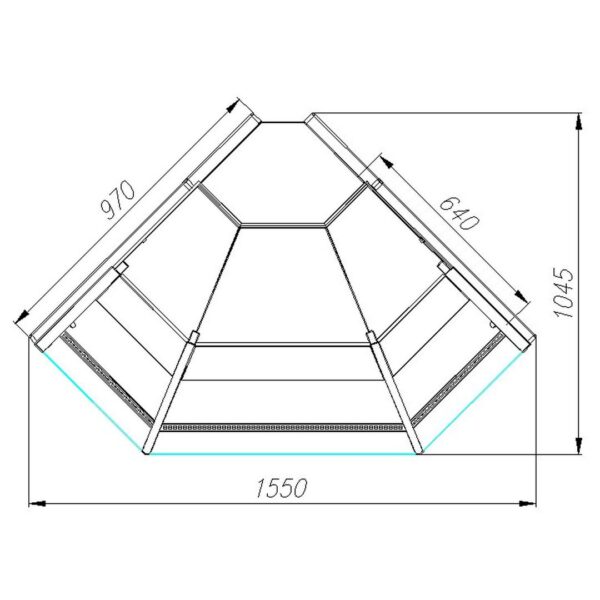 Витрина холодильная Полюс GC95 VM-5 0430 (ВХСу-1 внешний 90 Carboma GC95 Inox)